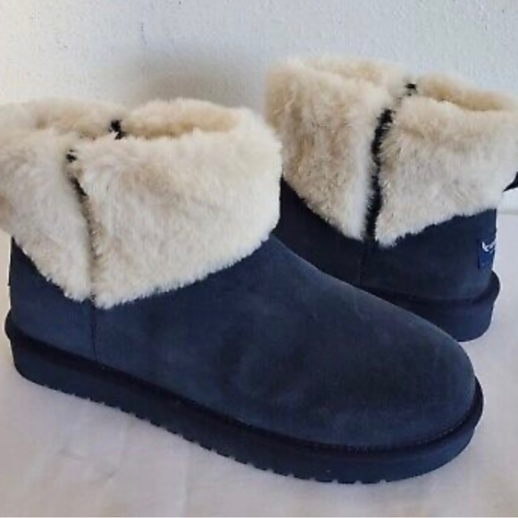 INSIGNIA BLUE KOOLABURRA UGG AUBREI MINI SUEDE BOOTS main image 4